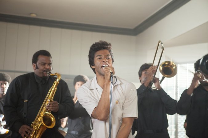 James Brown (as played by Chadwick Boseman) becomes the Godfather of Funk in "Get On Up."James Brown (as played by Chadwick Boseman) becomes the Godfather of Funk in "Get On Up."